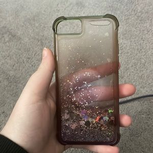 Blue to purple glitter phoncase